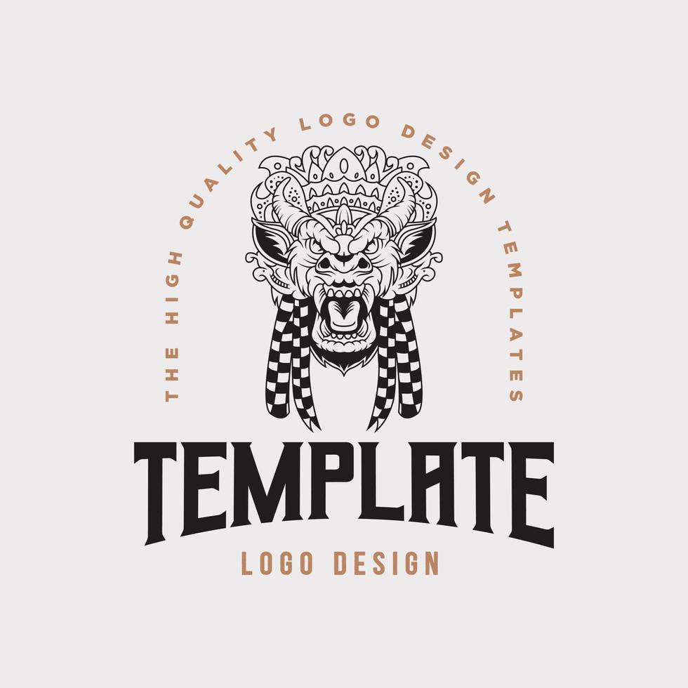 barong vector logo template illustration