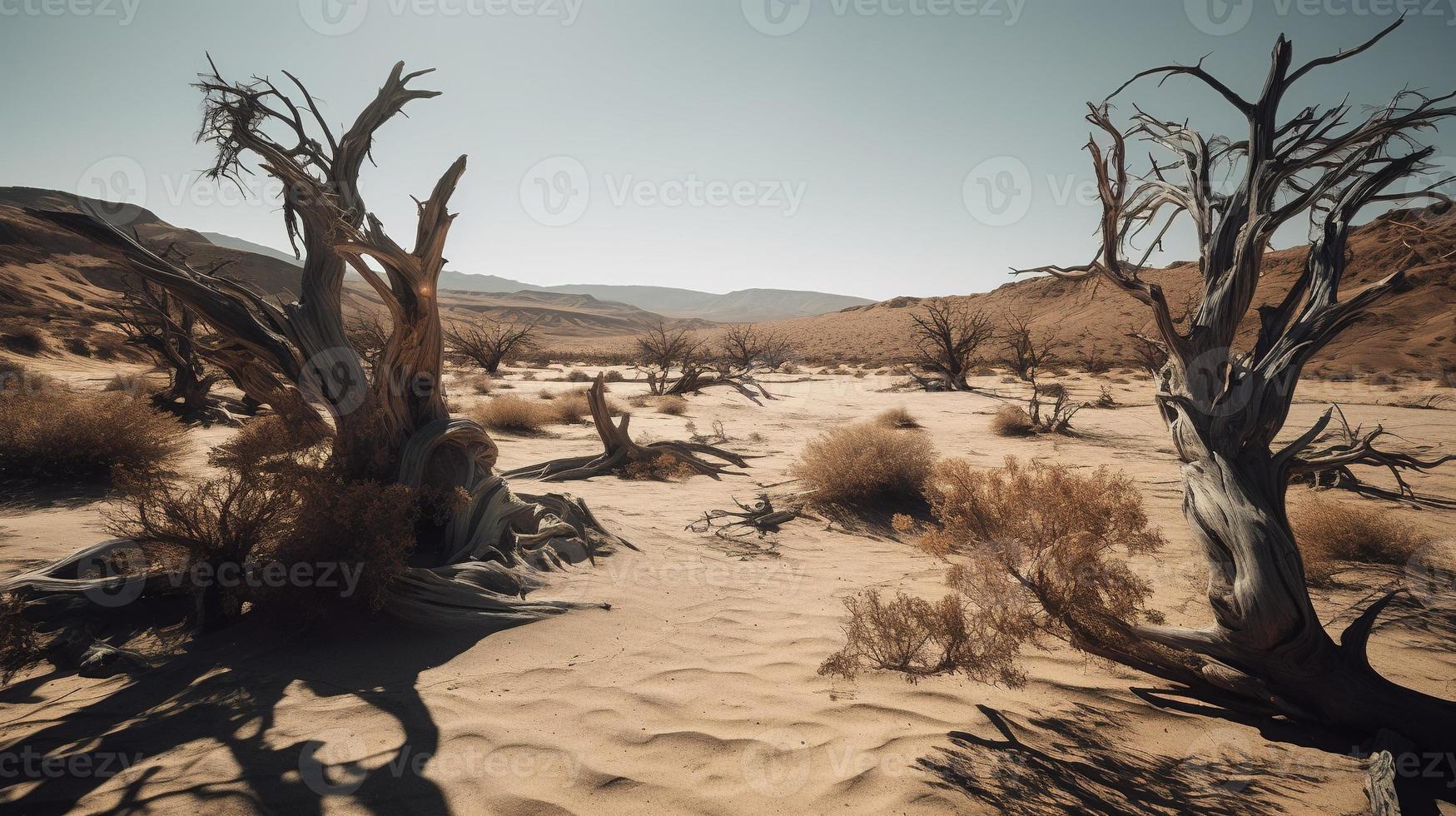 Dead trees in the Namib Desert, Namibia, Africa photo