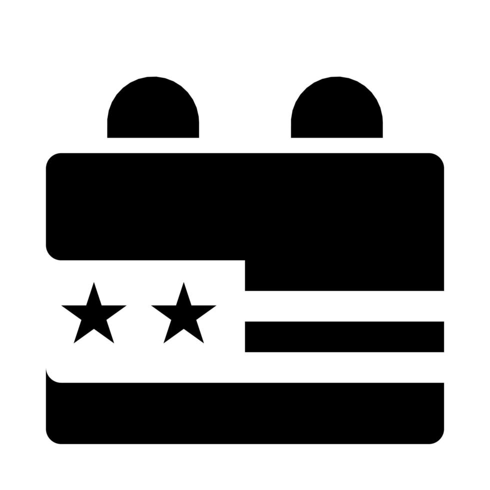 memmorial days of memorial day solid icon set vector