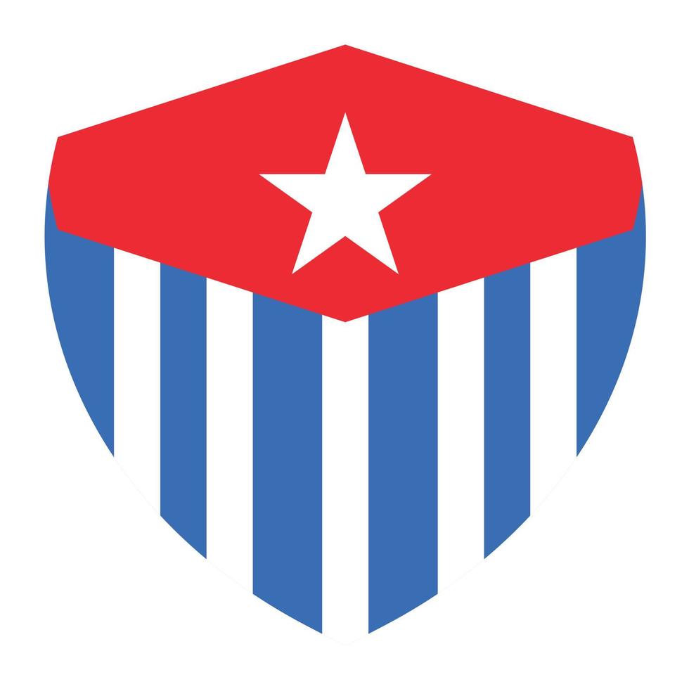 ameican shiled of memorial day flat icon set vector