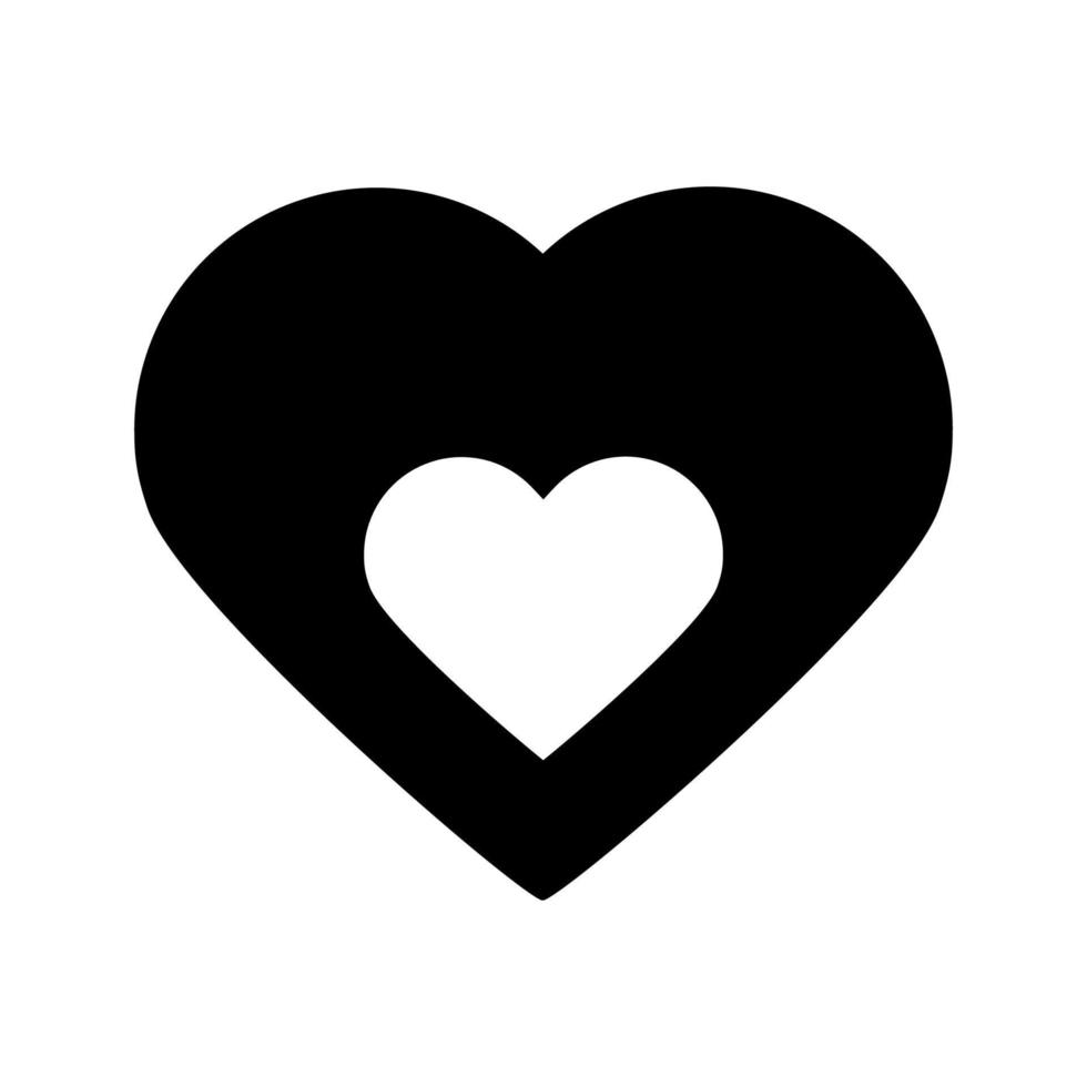 Heart Icon Vector design element. Love symbol, sign. isolated black on white background. vector illustration