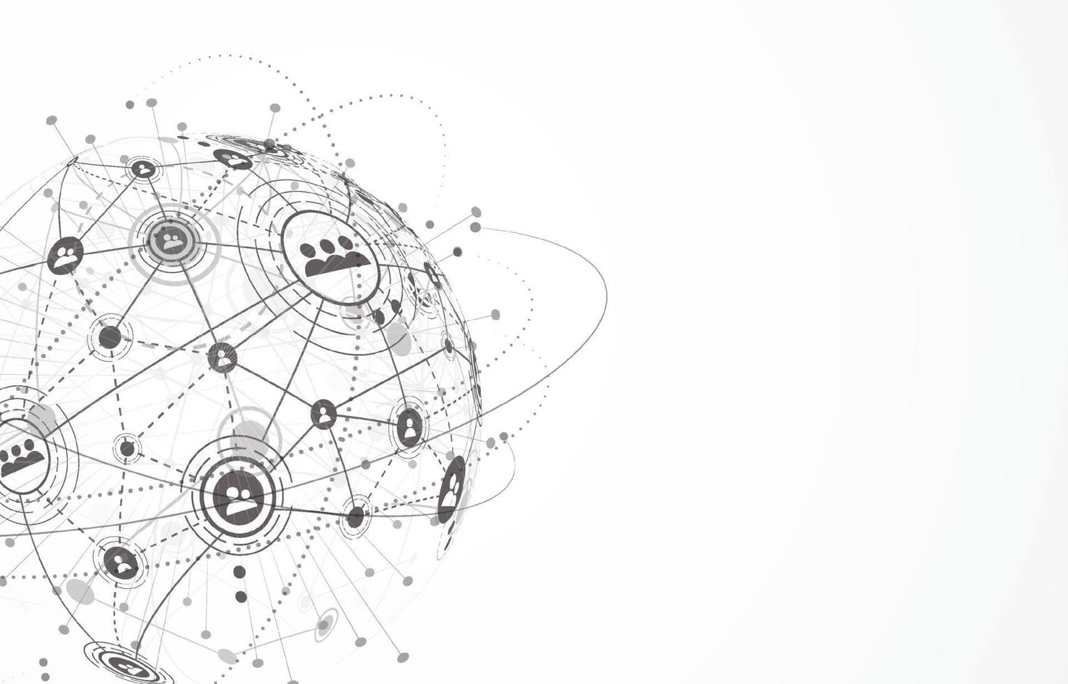 Global network connection. World map point and line composition concept of global business. Vector Illustration