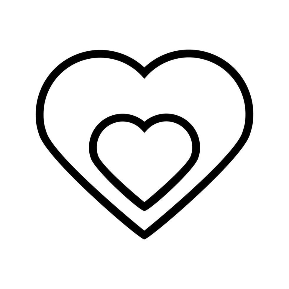 corazón icono vector diseño elemento. amor símbolo, firmar.esquema estilo. aislado negro en blanco antecedentes. vector ilustración