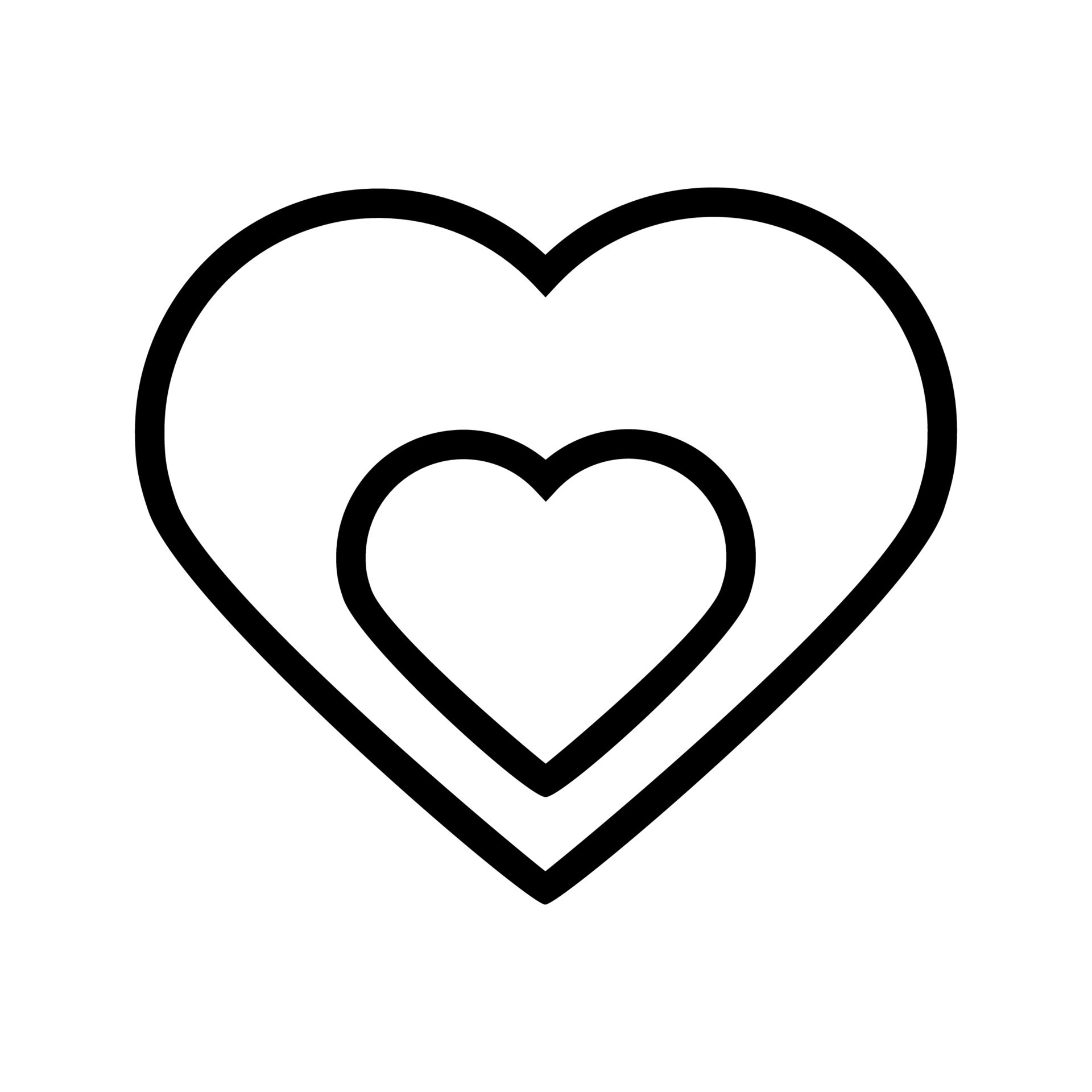 Heart Icon Vector design element. Love symbol, sign.outline style