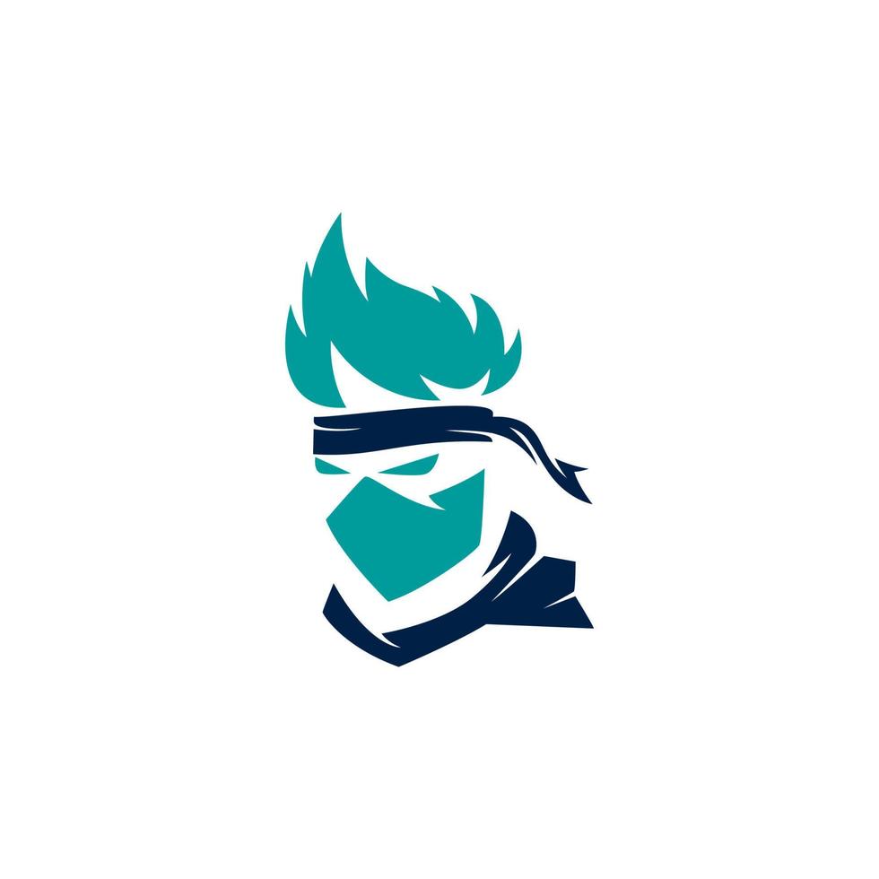 Logo for a game called ninja vector