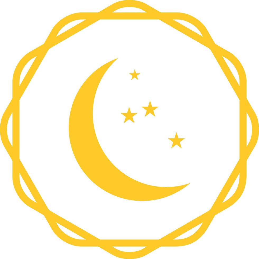 Moon and Stars Vector Icon