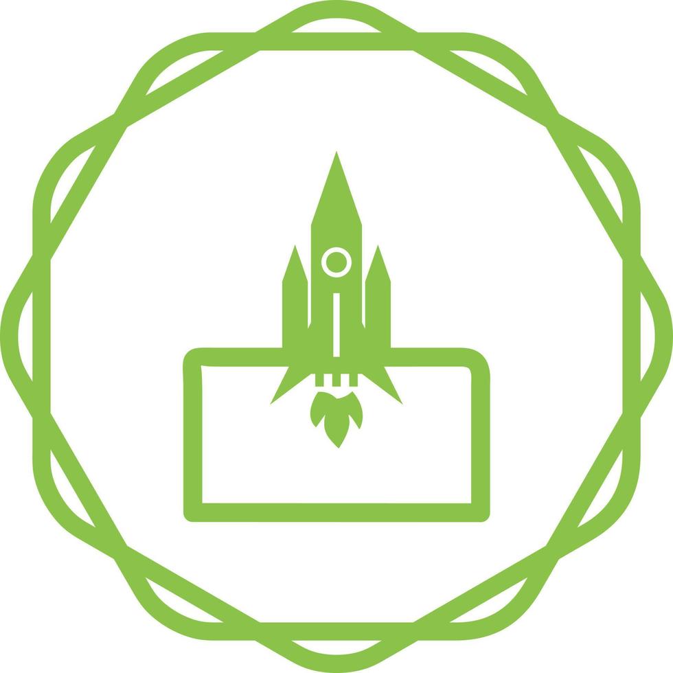 Rocket Launched Vector Icon