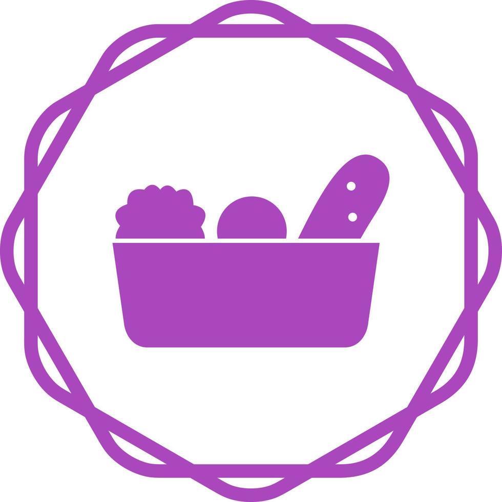 Vegetable Basket Vector Icon