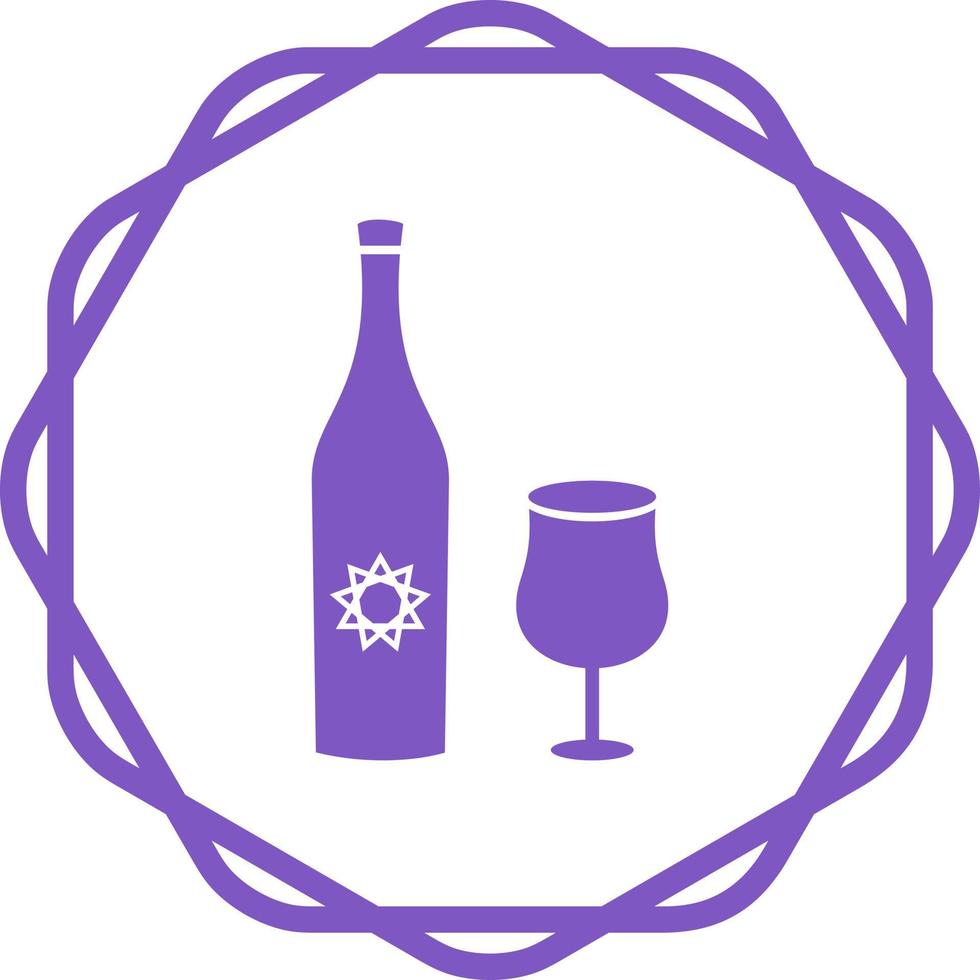 copa y vino vector icono