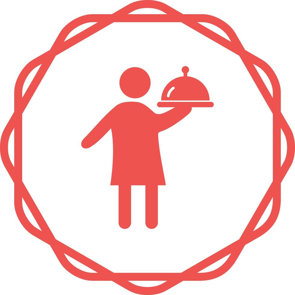 Man Serving Food Vector Icon