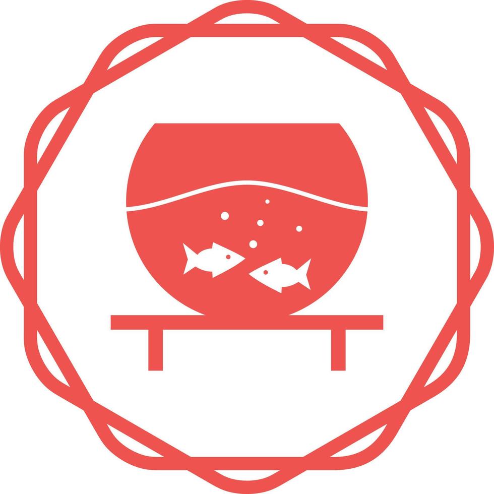 Fish Bowl Vector Icon
