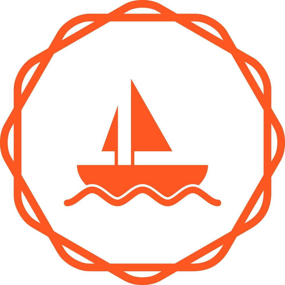 icono de vector de barco