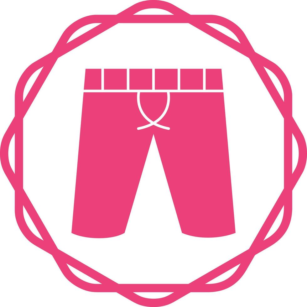 icono de vector de pantalones cortos