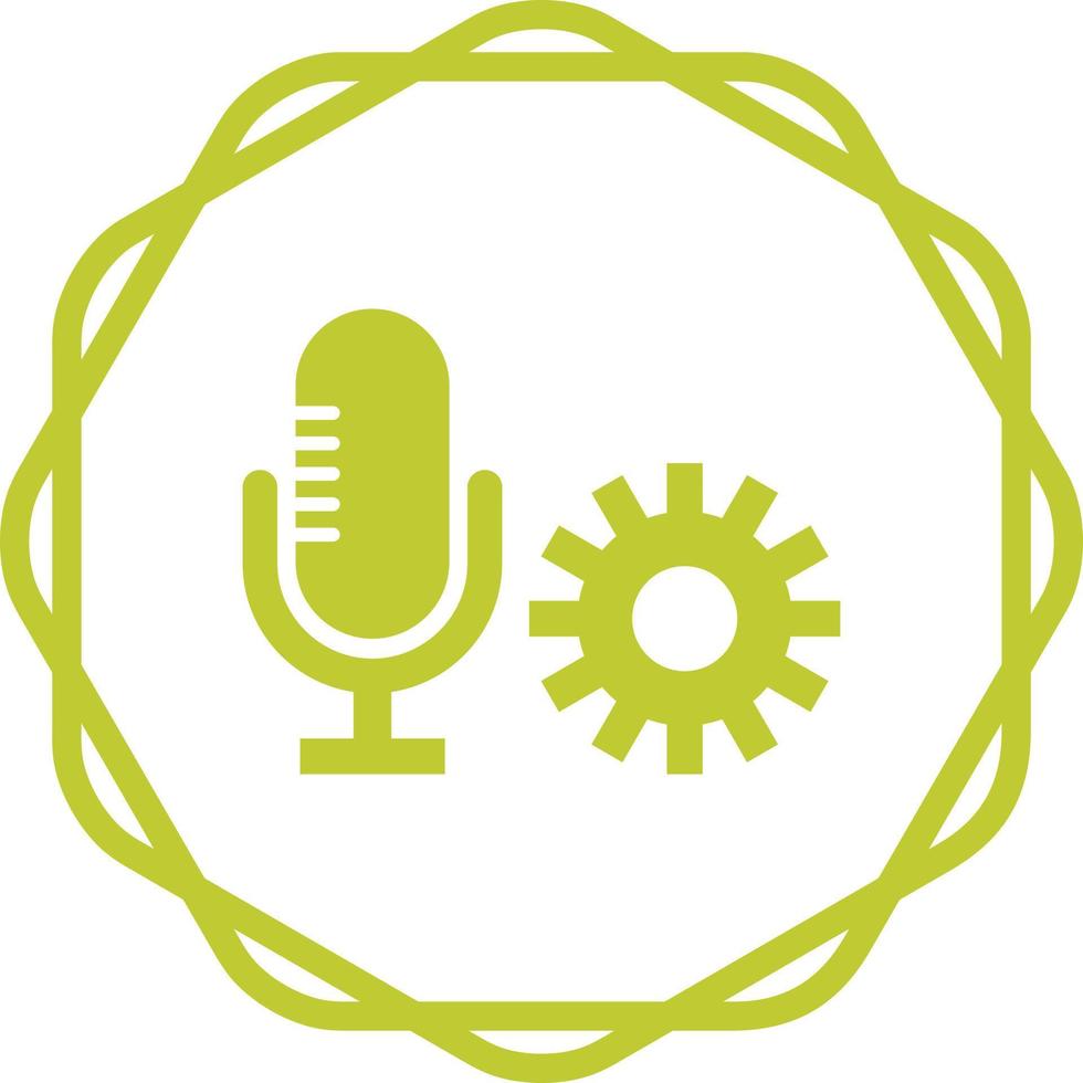 Microphone Settings Vector Icon