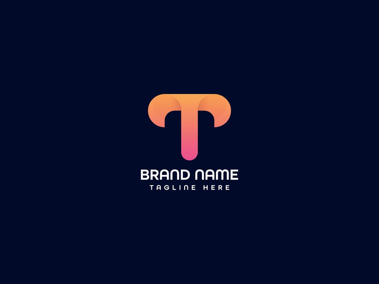 t modern letter logo vector