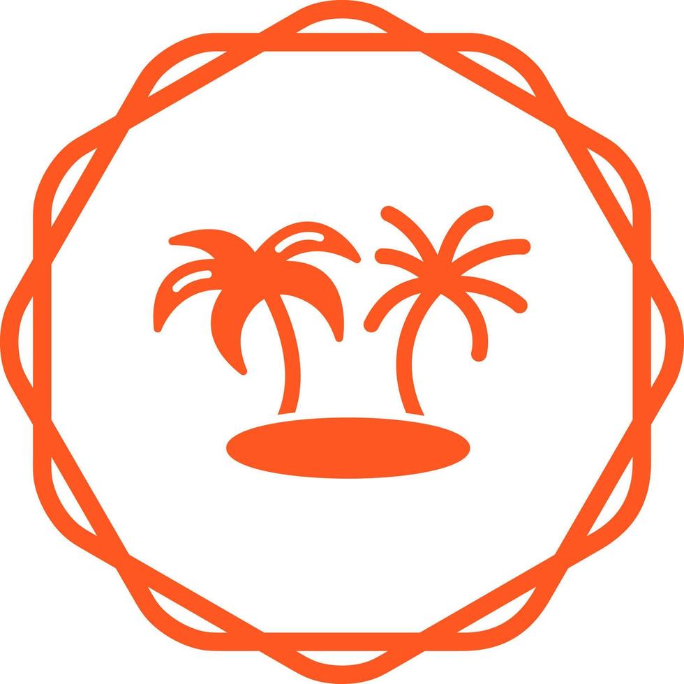 icono de vector de isla