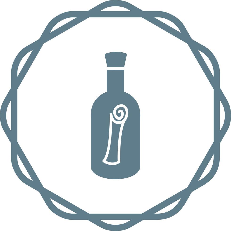 Scroll in Bottle Vector Icon