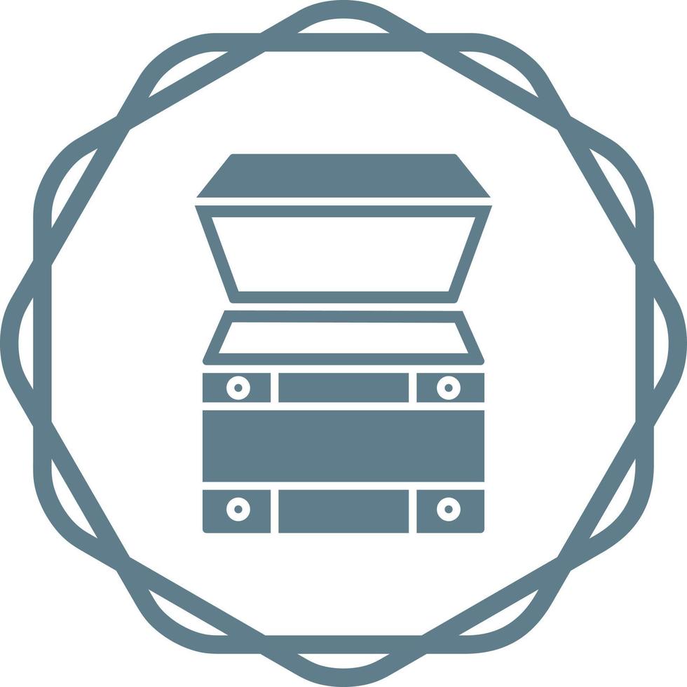 Open Treasure Box Vector Icon