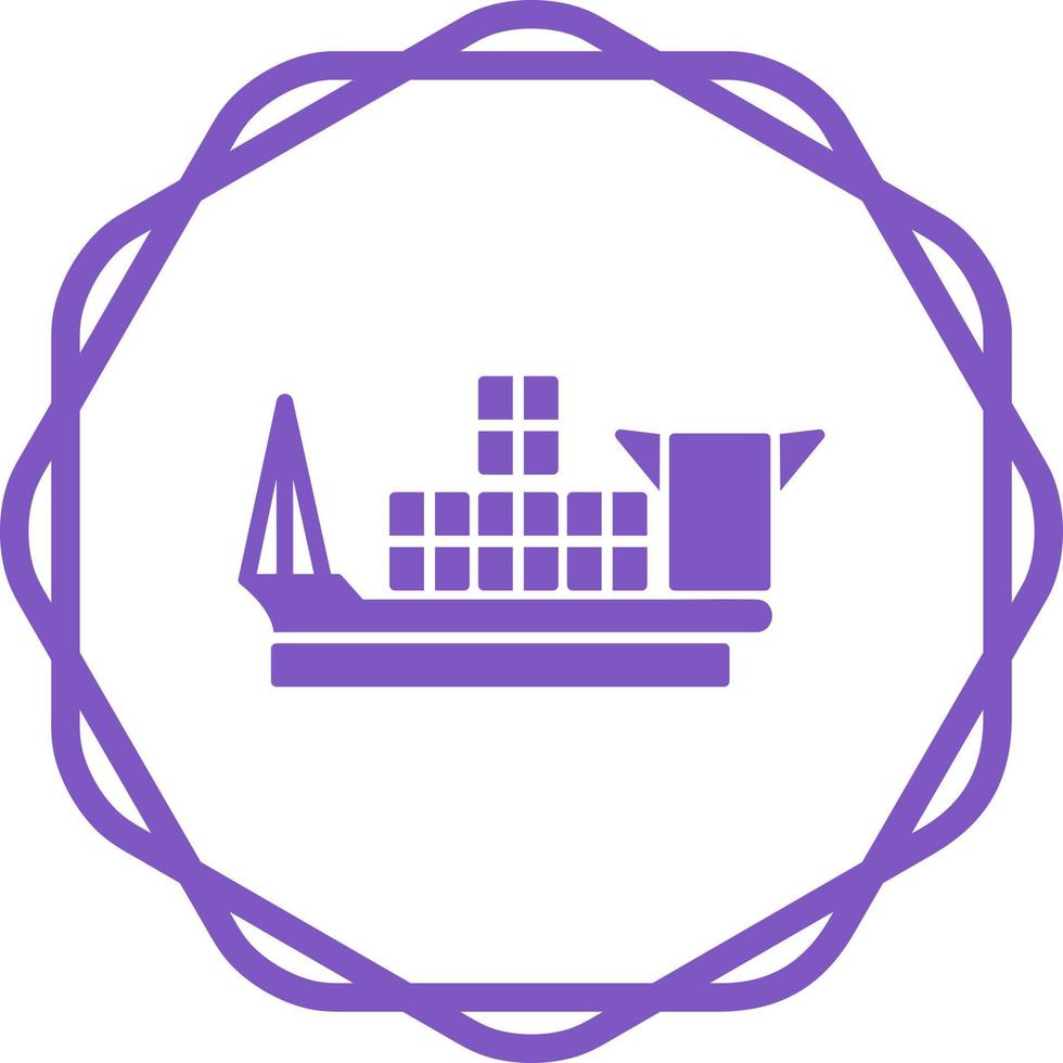 Cargo Ship Vector Icon