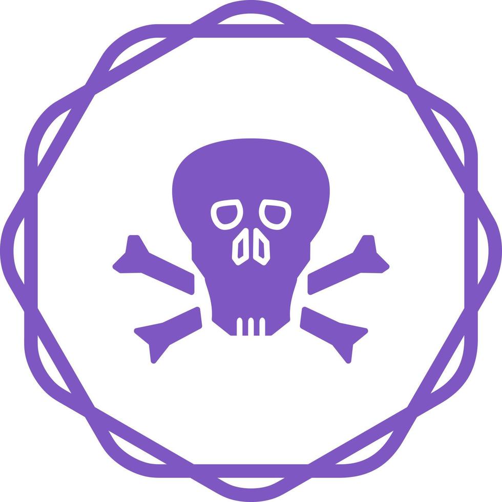 icono de vector de calavera pirata