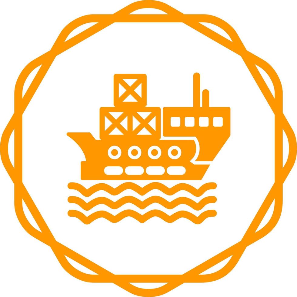 Delivery via Shipping Vector Icon