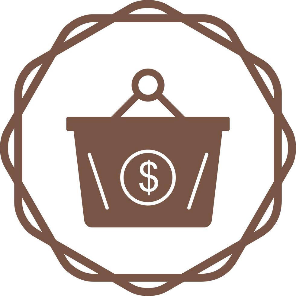 Dollar Basket Vector Icon