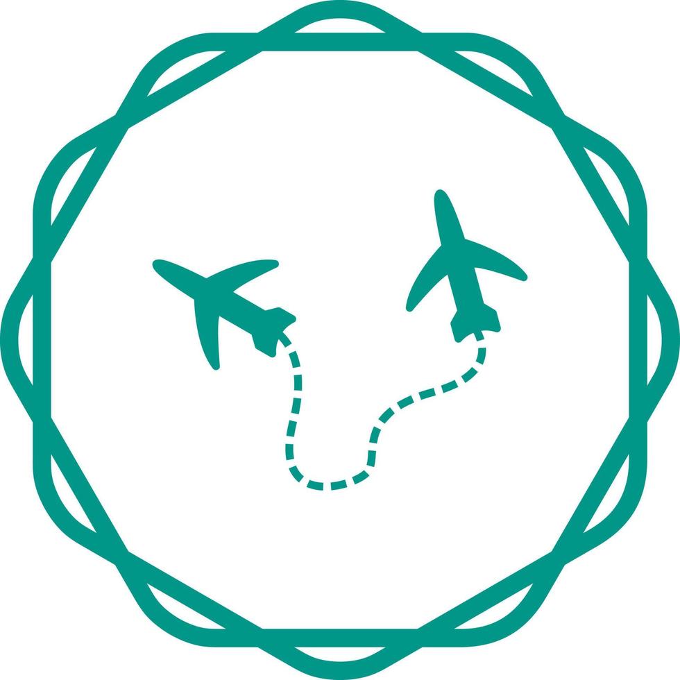 Round Travel Flights Vector Icon