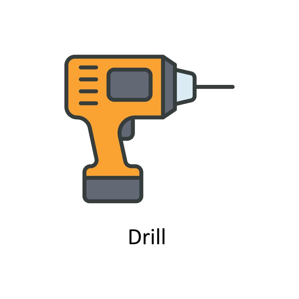 perforar vector llenar contorno iconos sencillo valores ilustración valores