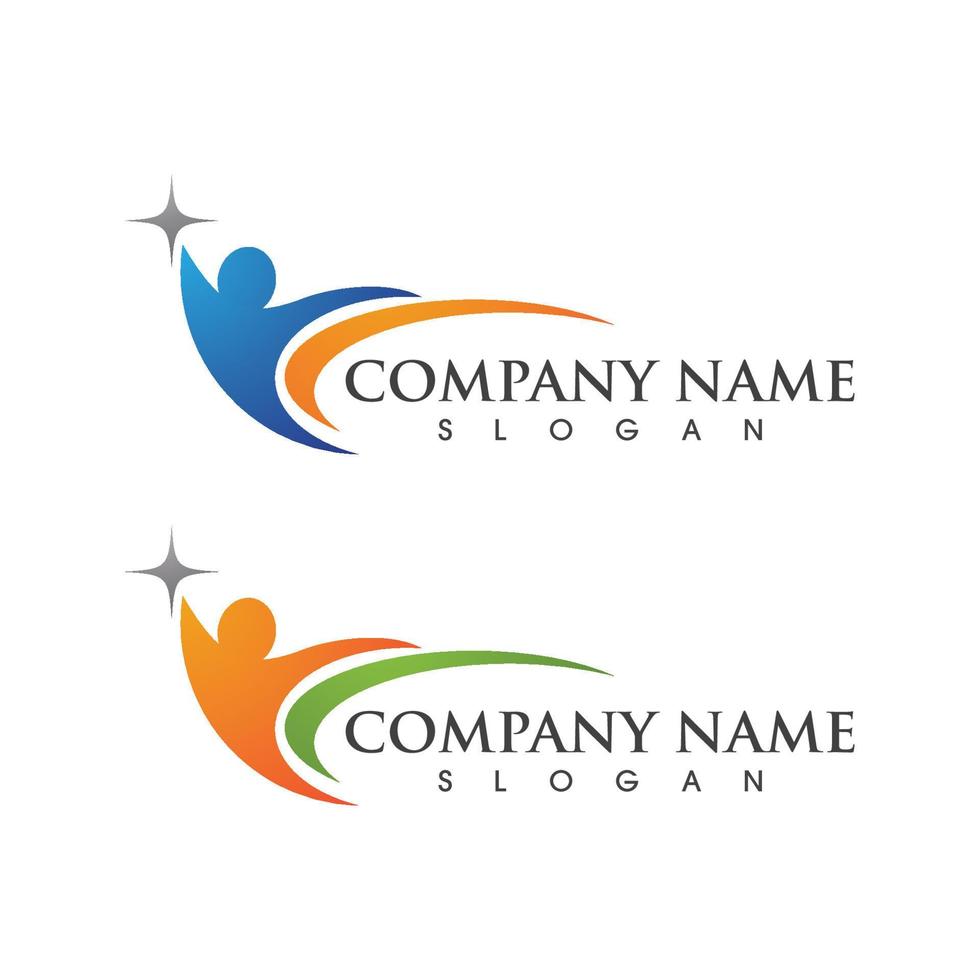 Human character logo sign vector