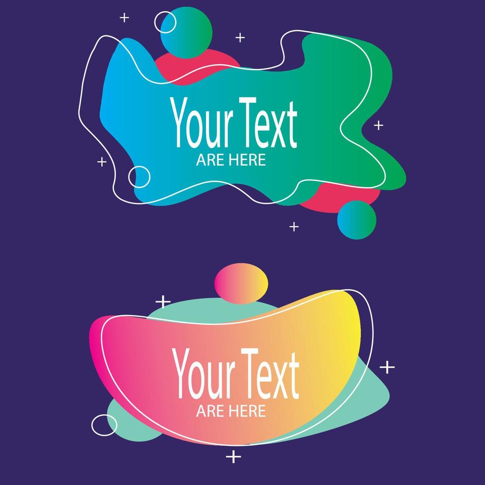 Derretido degradado texto diseño con hermosa combinación color vector