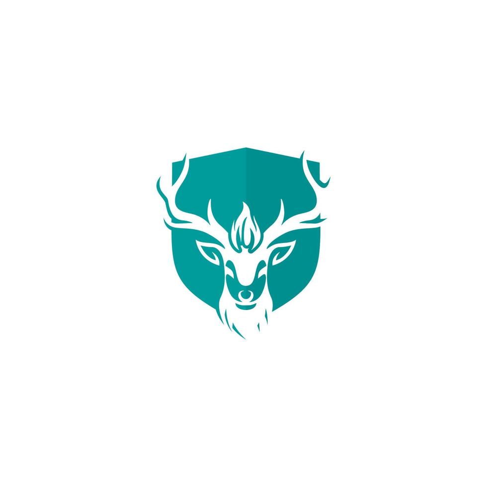 deer head with antlers on it vector