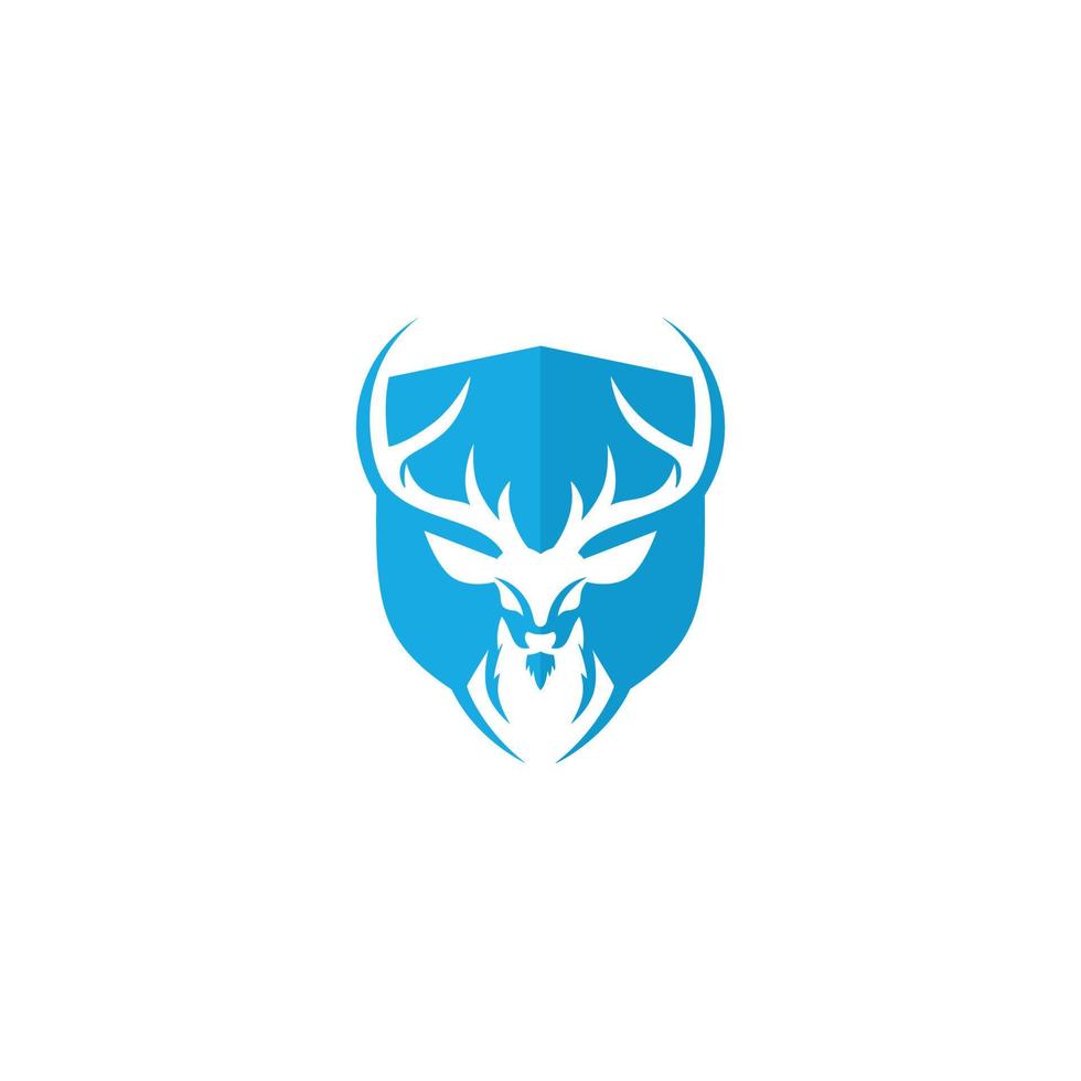 deer head with antlers on it vector