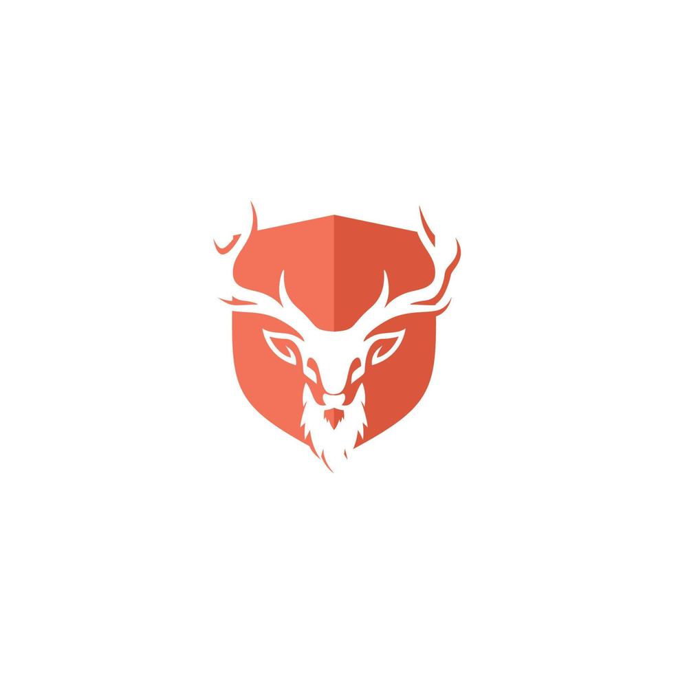 deer head with antlers on it vector