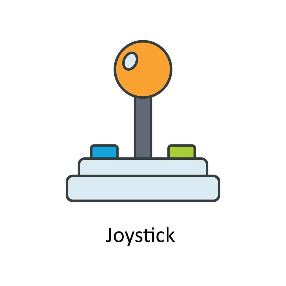 Joystick Vector Fill outline Icons. Simple stock illustration stock