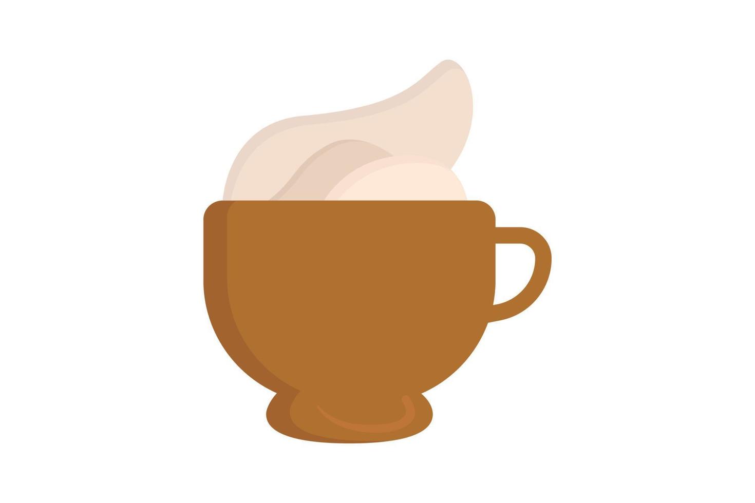 coffee cream icon illustration. icon related to coffee element. Flat icon style. Simple vector design editable