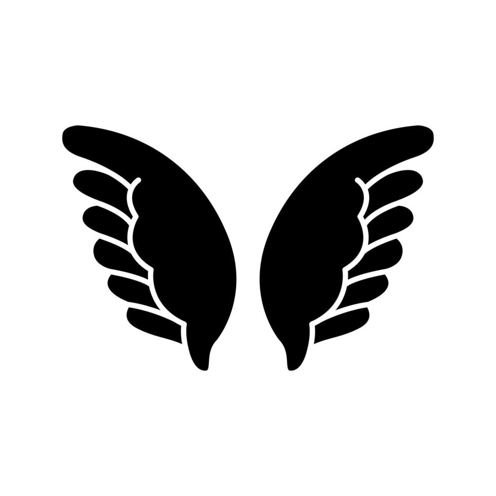 Angel wings icon vector. fly illustration sign collection. pilot symbol ...