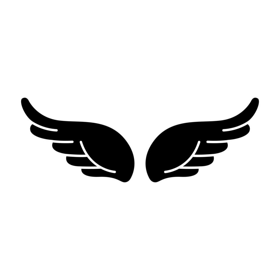 Angel wings icon vector. fly illustration sign collection. pilot symbol. wings logo. vector