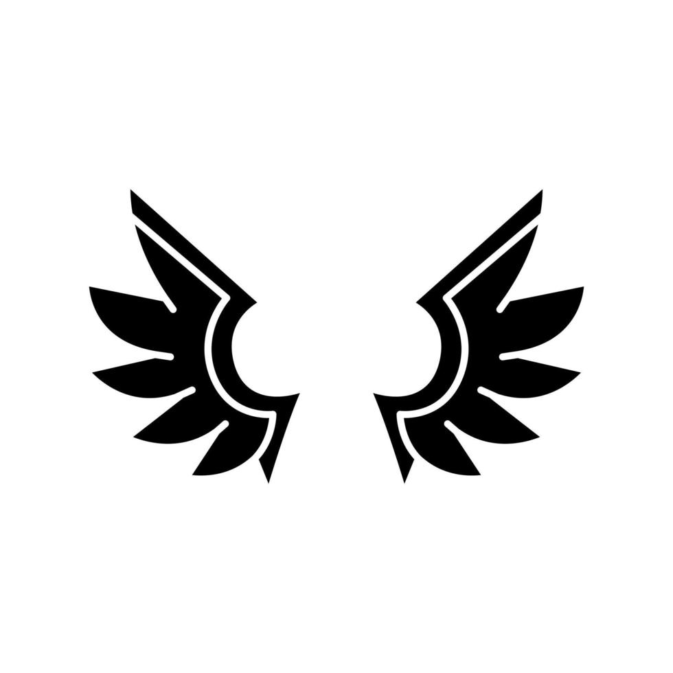 Angel wings icon vector. fly illustration sign collection. pilot symbol. wings logo. vector