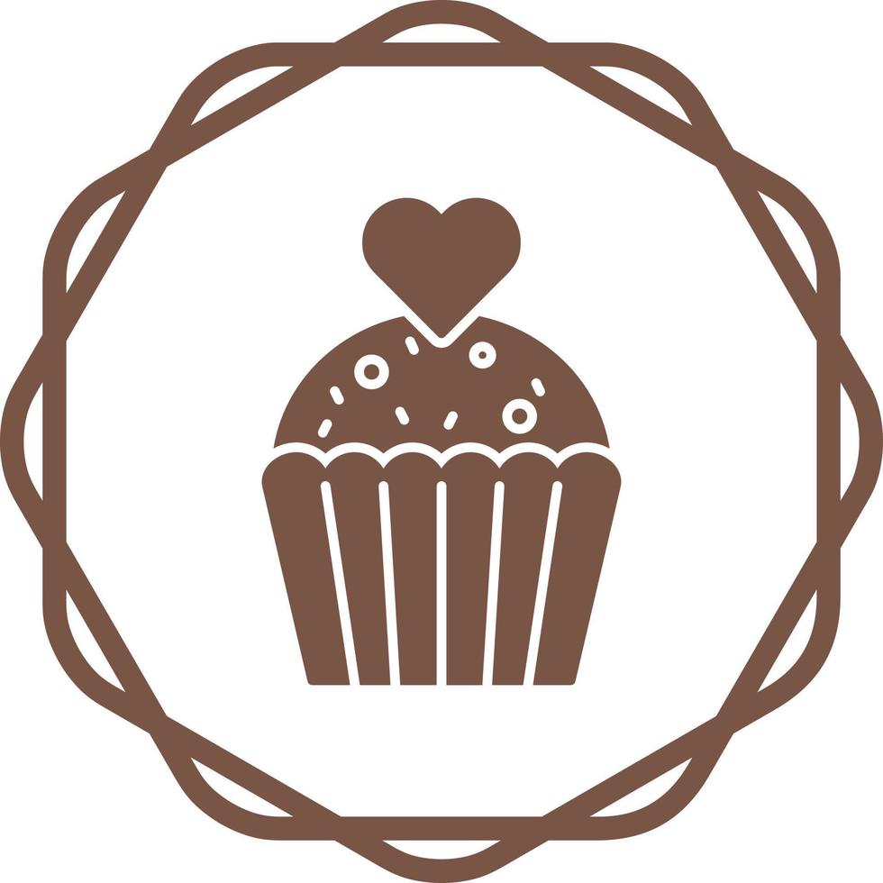 icono de vector de cupcake