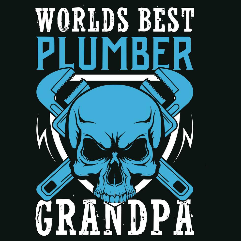 Plumber graphics tshirt design vector