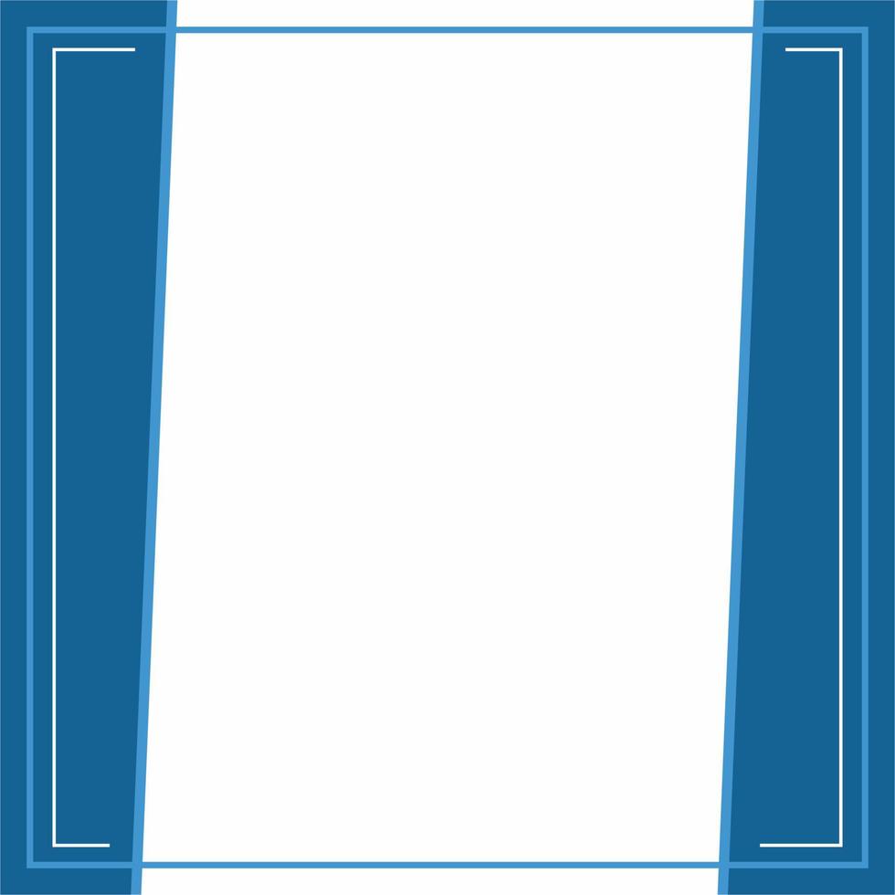 Frame or border. Blue and white background color with stripe line shape. Suitable for social media post. vector