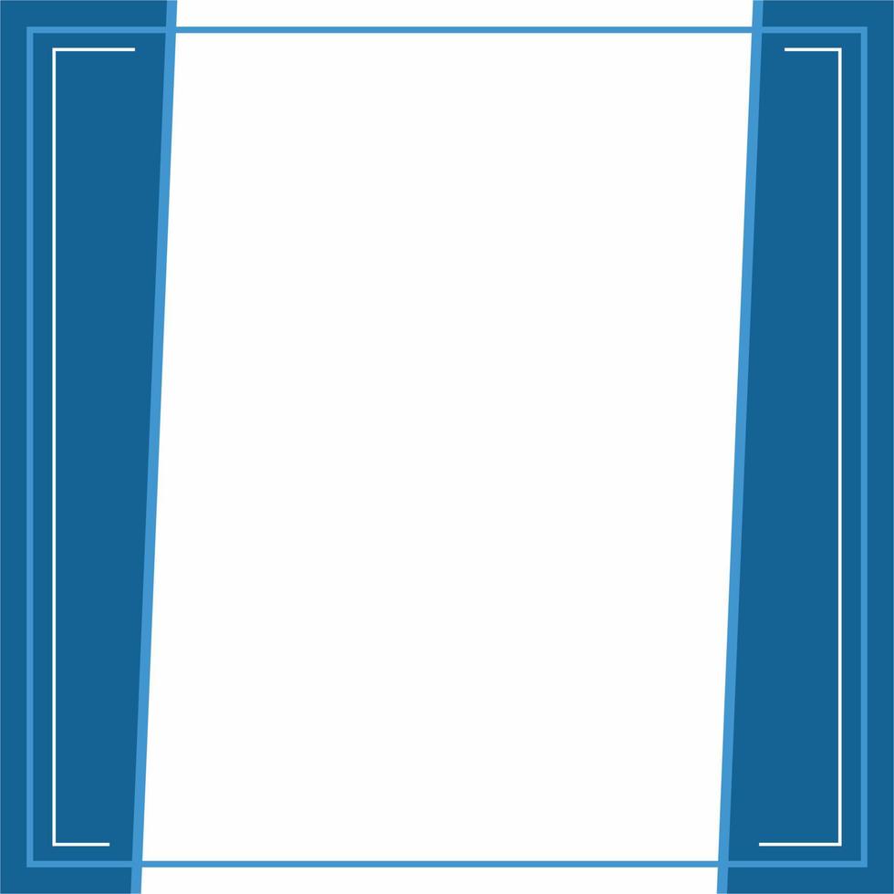 Frame or border. Blue and white background color with stripe line shape. Suitable for social media post. vector