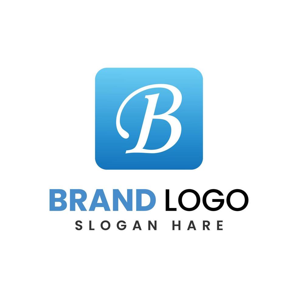 Letter B brand logo template design vector illustration.