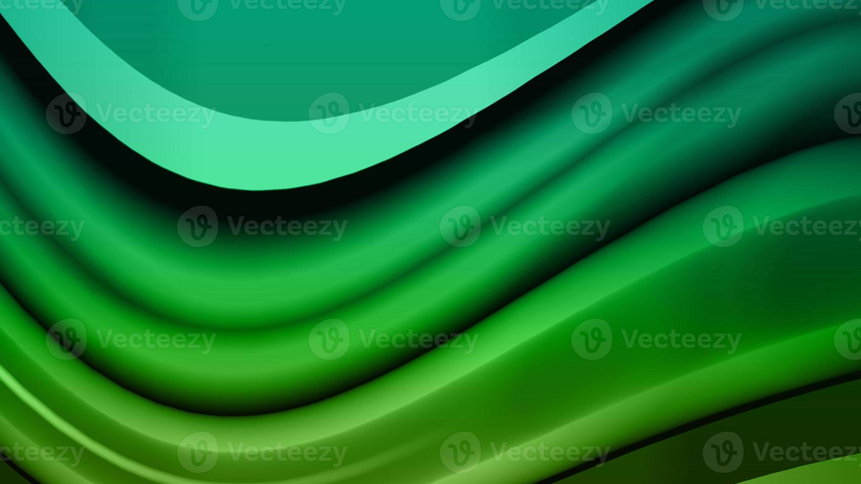 Green and black abstract wave background with a green wave pattern. photo