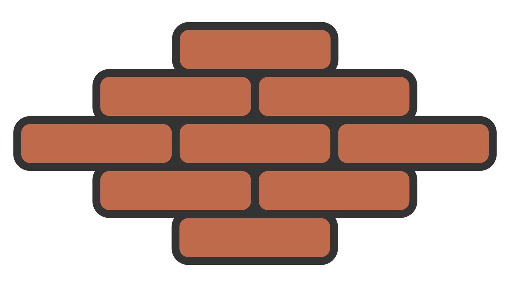 Icon wall brick, masonry logo texture, design house construction home vector