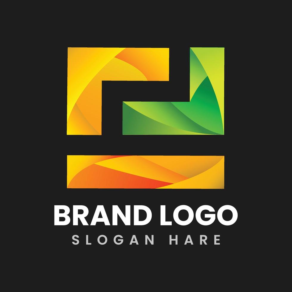 Brand colorful logo template design vector illustration.