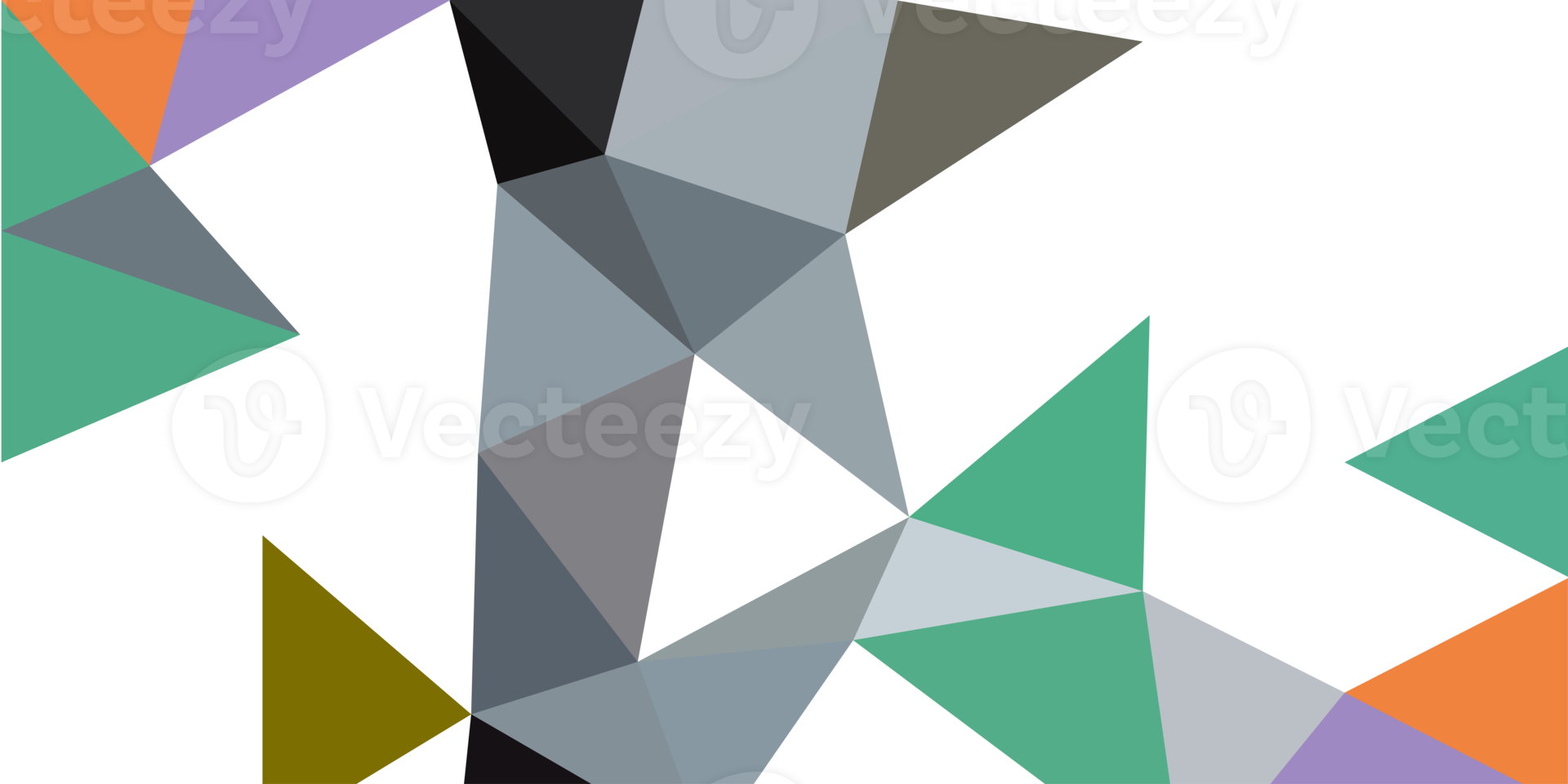 Abstract colorful low poly geometric shapes background png