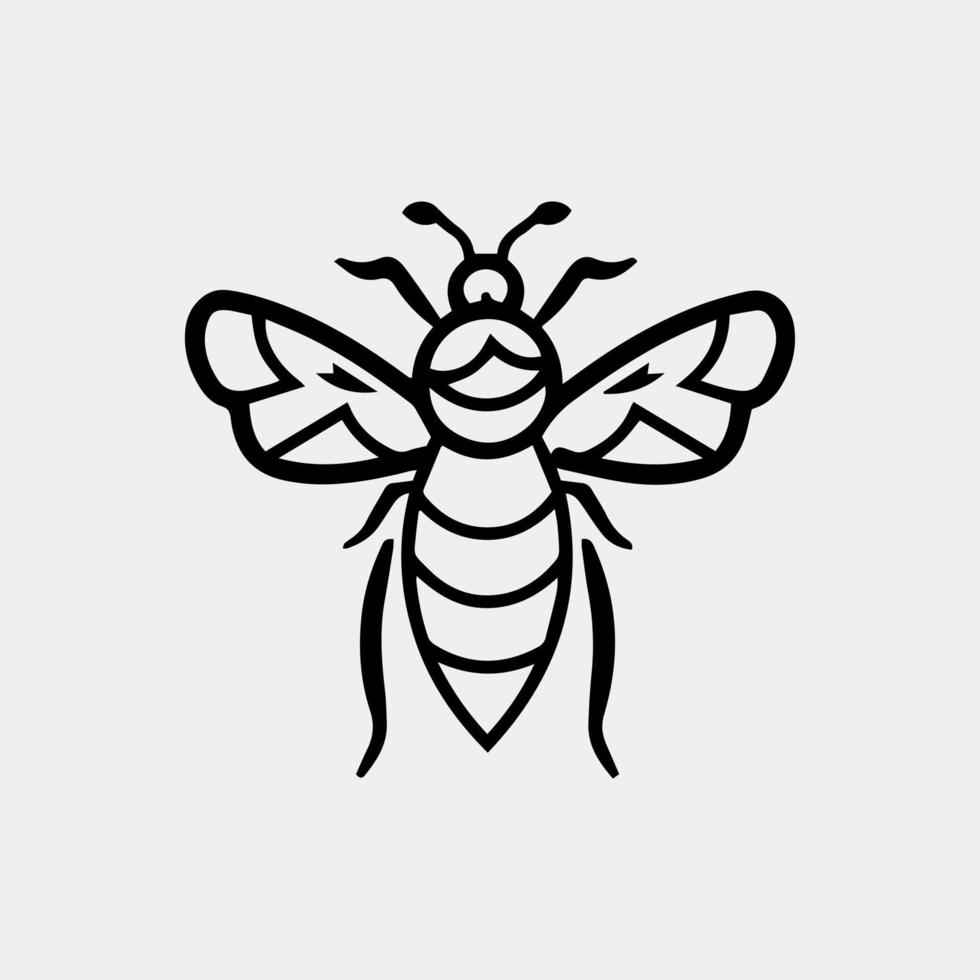 Honey bee Hand drawn vector vintage style illustrations.