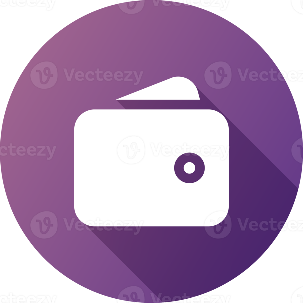 Wallet icon in flat design style. Finance signs illustration. png