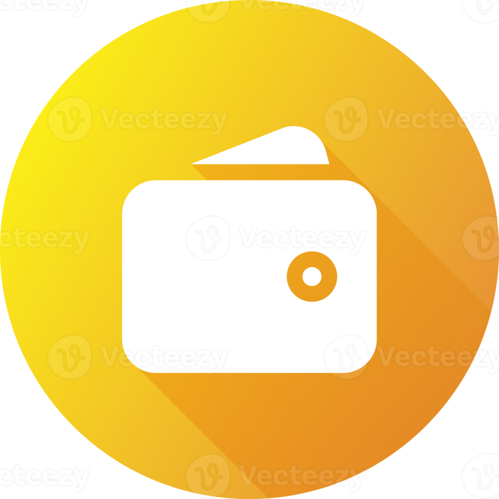 Wallet icon in flat design style. Finance signs illustration. png